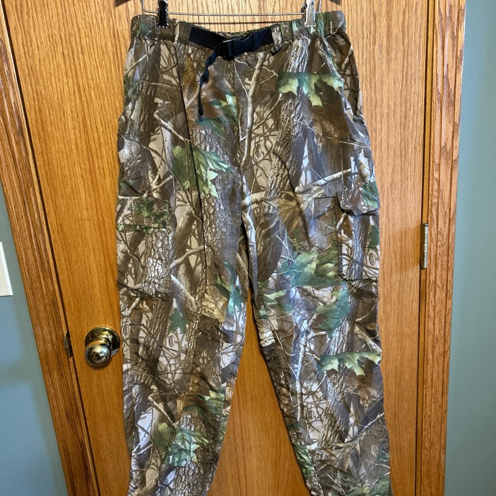 WINCHESTER Mens M Camo‎ Pants Realtree Hardwoods Hunting Nylon Adjustable  Waist